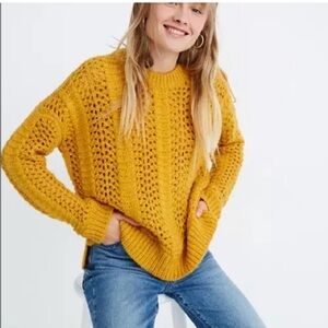 Madewell Mustard Alpaca/Wool Blend Sweater Size XXS